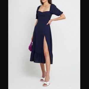 O.P.T. Violetta Midi Dress Navy Sz. S